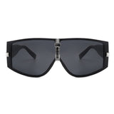 HS18050 - Retro Flat Top Oversize Curved Fashion Sunglasses