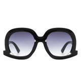 HS1186 - Women Round Oversize Geometric Irregular Fashion Wholesale Sunglasses