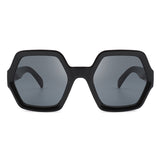 S1168 - Women Square Oversize Geometric Hexagonal Fashion Sunglasses