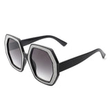 HS2093 - Women Oversize Polygonal Fashion Square Sunglasses