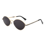 HJ2021 - Oval Retro Geometric Round Metal Glitter Fashion Sunglasses