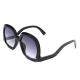 HS1186 - Women Round Oversize Geometric Irregular Fashion Wholesale Sunglasses