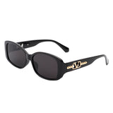 HS1104 - Rectangular Narrow Retro Tinted Fashion Square Sunglasses