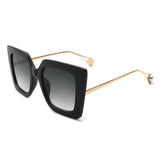 HS2024 - Women Square Oversize Retro Fashion Cat Eye Sunglasses
