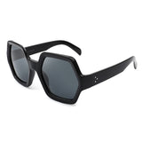 S1168 - Women Square Oversize Geometric Hexagonal Fashion Sunglasses