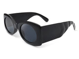 HS1031 - Retro Round Oval Thick Frame Vintage Fashion Sunglasses