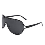 HJ2046 - Oversize Rhinestone Design Fashion Women Aviator Wholesale Sunglasses