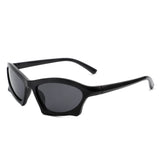 HS1153 - Rectangle Sport Shades Geometric Wrap Around Sunglasses