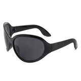 S1212 - Women Oversize Round Wraparound Fashion Wholesale Sunglasses