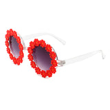 HS1095 - Round Daisy Flower Shape Circle Party Floral Women Sunglasses