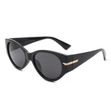 S1188 - Round Oval Retro Cat Eye Vintage Fashion Sunglasses