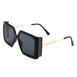 HS2062 - Women Oversize Retro Square Large Fashion Sunglasses