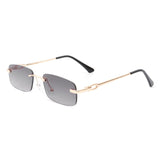HW3013-1 - Rectangle Classic Narrow Vintage Fashion Tinted Retro Sunglasses