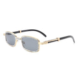 J2030 - Rectangle Retro Glitter Vintage Square Fashion Sunglasses