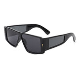 HS1047 - Square Retro Thick Frame Flat Top Rectangle Wholesale Sunglasses