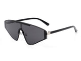 HW3005 - Geometric Flat Top Rectangle Tinted Shield Designer Fashion Sunglasses
