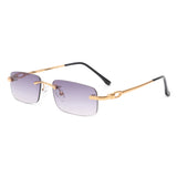 HW3013 - Classic Rectangle Narrow Vintage Tinted Fashion Retro Sunglasses