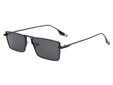 HJ2004 - Retro Metal Rectangle Slim Flat Lens Fashion Sunglasses