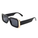 HS2089 - Rectangle Narrow Fashion Tinted Square Sunglasses