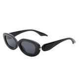 HS1163 - Round Narrow Oval Chic Fashion Wholesale Sunglasses