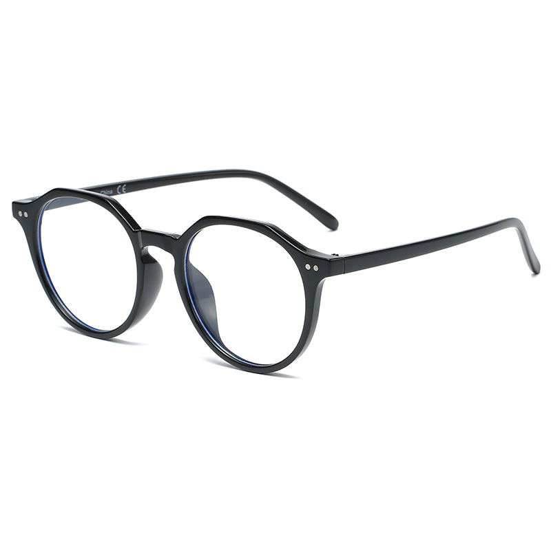 B1011 - Classic Circle Round Blue Light Blocker Fashion Glasses - Iris Fashion