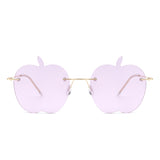 HW2011 - Rimless Apple Shape Party Frameless Tinted Sunglasses