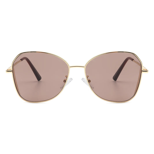 HJ2024 - Women Geometric Butterfly Shape Hexagonal Cat Eye Tinted Fashion Sunglasses