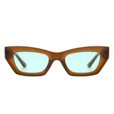 HS1128 - Rectangle Slim Retro Narrow Fashion Square Sunglasses