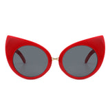 HS1071 - Women Mod Retro High Pointed Oversize Fashion Cat Eye Sunglasses