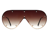 HW3006 - Retro Oversize Aviator Tinted Fashion Sunglasses