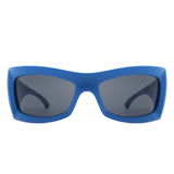 HS1189 - Square Retro Chunky Wrap Around Wholesale Sunglasses