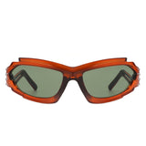 HS2129 - Futuristic Rectangle Geometric Chunky Sport Wholesale Sunglasses