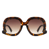 HS1186 - Women Round Oversize Geometric Irregular Fashion Wholesale Sunglasses