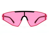 HW3005 - Geometric Flat Top Rectangle Tinted Shield Designer Fashion Sunglasses
