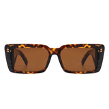 HS1219 - Rectangle Flat Top Retro Tinted Chunky Square Wholesale Sunglasses