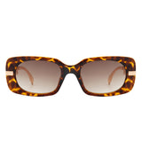 HS2110 - Square Modern Chain Link Design Fashion Chic Sunglasses