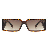 HS2128 - Rectangle Retro Chunky Square Wrap Around Wholesale Sunglasses