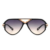 HS2057 - Geometric Retro Round Vintage Fashion Aviator Sunglasses