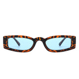 HS1191 - Rectangle Slim Retro Tinted Square Vintage Narrow Wholesale Sunglasses