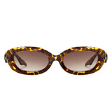 HS1163 - Round Narrow Oval Chic Fashion Wholesale Sunglasses