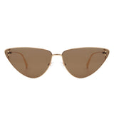 J2033 - Retro Tinted Flat Lens Fashion Cat Eye Sunglasses