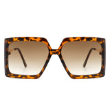 HS2062 - Women Oversize Retro Square Large Fashion Sunglasses