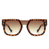 HS2121 - Square Oversize Brow-Bar Chic Women Fashion Wholesale Sunglasses