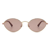 HJ2021 - Oval Retro Geometric Round Metal Glitter Fashion Sunglasses