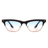 HS2082 - Women Retro Half Frame Square Fashion Cat Eye Sunglasses