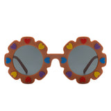 HK2019 - Children Junior Round Circle Cute Heart Kids Wholesale Sunglasses