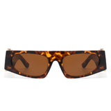 HS2138 - Rectangle Chic Oval Lens Chunky Fashion Wholesale Sunglasses