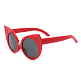 HS1071 - Women Mod Retro High Pointed Oversize Fashion Cat Eye Sunglasses