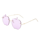 HW2011 - Rimless Apple Shape Party Frameless Tinted Sunglasses