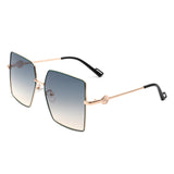 HJ2030 - Square Oversize Flat Top Tinted Women Fashion Sunglasses